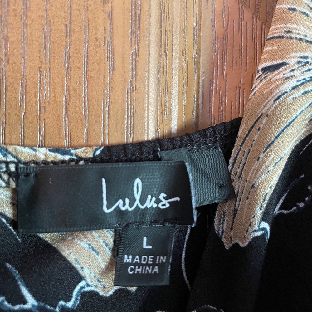 NWOT Lulus Size Large Floral Dress High/Low Hem PTP 19” - Picture 4 of 6